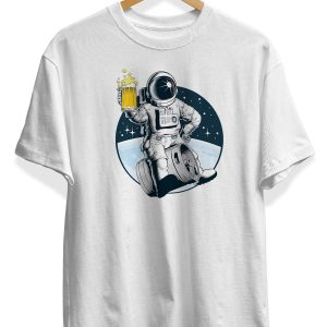 Bira Sever Astronot Ünisex Tişört