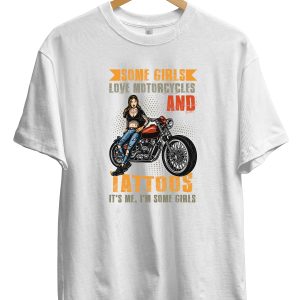 Motorcycle Grils Görselli Ünisex Tişört